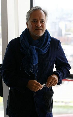 Anish Kapoor at the Olympic Park, London, Friday May 11, 2012.  (Tim Hales/AP)