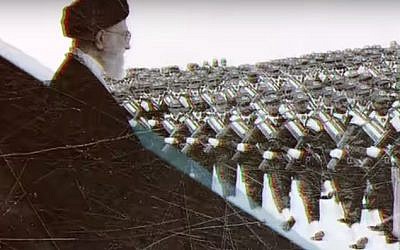 Screenshot from a clip published on Ayatollah Ali Khamenei's YouTube channel, in which he threatens US defeat in any war with Iran. (YouTube screenshot)