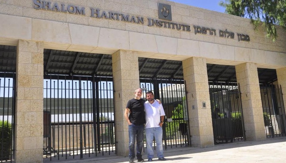 Yossi Klein Halevi and Abdullah Antepli outside the Shalom Hartman Institute in Jerusalem (Courtesy) Yossi Klein Halevi and Abdullah Antepli outside the Shalom Hartman Institute in Jerusalem (Courtesy)