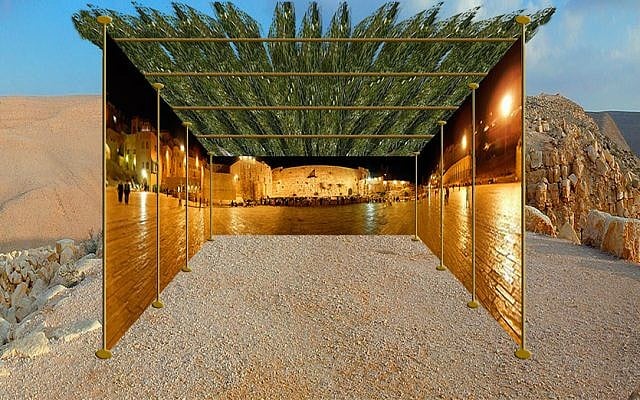 Andy Alpern's Panoramic Sukkah with images of Israel (Courtesy: Andy Alpern) Andy Alpern's Panoramic Sukkah with images of Israel (Courtesy: Andy Alpern)