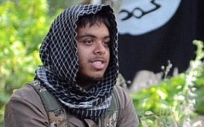 British jihadist Reyaad Khan in a video produced by the Islamic State (YouTube screen capture)