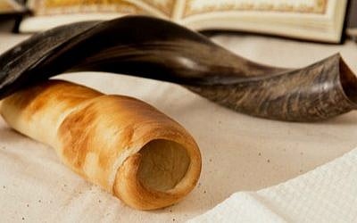 Carol Ungar's Shofar Challah, baked and styled by her assistant, Batya Lieberman (Courtesy Carine Gracia)