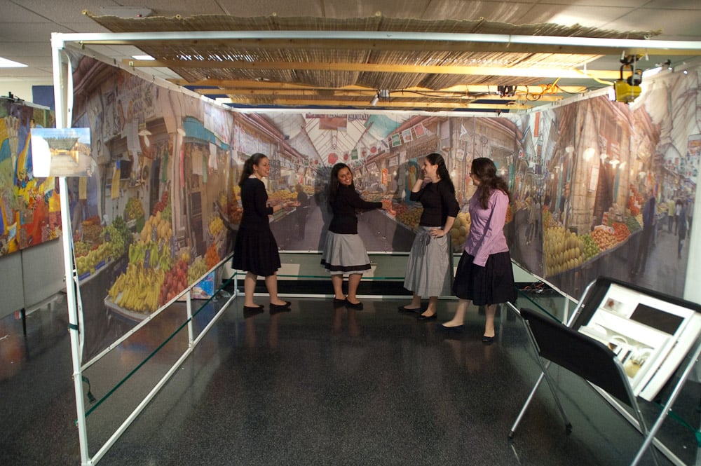 The Mahane Yehuda sukkah, Alperin's most popular option (Courtesy Andy Alperin)