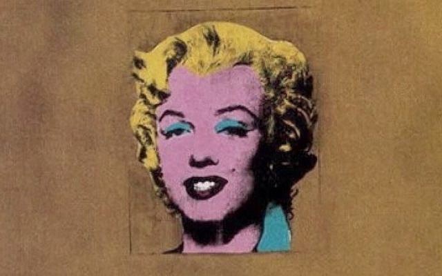 Andy Warhol portrait of Marilyn Monroe (YouTube screenshot)