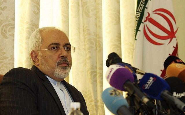 Iranian Foreign Minister Mohammad Javad Zarif holds a press conference on September 1, 2015, at the residence of the Iranian ambassador in the Tunisian capital Tunis. (AFP PHOTO/SALAH LAHBIBI) Iranian Foreign Minister Mohammad Javad Zarif holds a press conference on September 1, 2015, at the residence of the Iranian ambassador in the Tunisian capital Tunis. (AFP PHOTO/SALAH LAHBIBI)