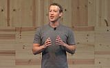 Facebook founder and CEO Mark Zuckerberg announcing the company's new testing of a "dislike' button, September 15, 2015. (screen capture/Facebook/Vimeo)