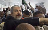 Hamas political leader Khaled Mashaal at an African National Congress rally in Hamas's honor in Cape Town, South Africa, October 21, 2015. (AFP Photo/Rodger Bosch/File)