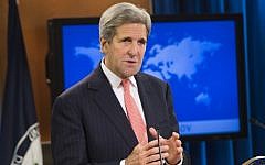 US Secretary of State John Kerry speaks during the release of the 2014 International Religious Freedom Report at the US State Department in Washington, DC, on October 14, 2015 (AFP PHOTO/SAUL LOEB)