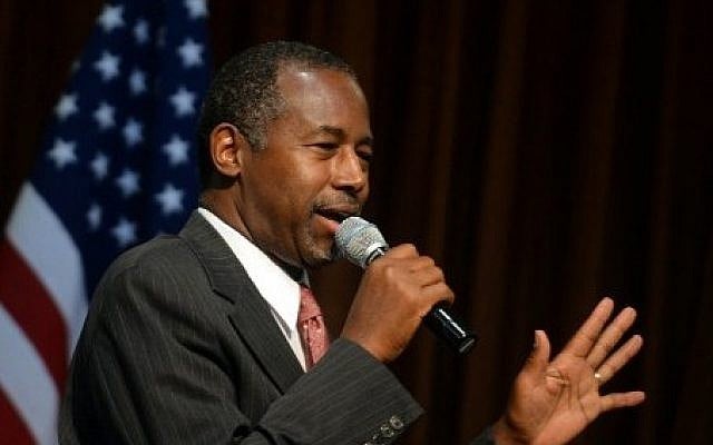 Republican presidential candidate Ben Carson speaks during a town hall event in Exeter, New Hampshire, September 30, 2015. (Darren McCollester/Getty Images/AFP) Republican presidential candidate Ben Carson speaks during a town hall event in Exeter, New Hampshire, September 30, 2015. (Darren McCollester/Getty Images/AFP)