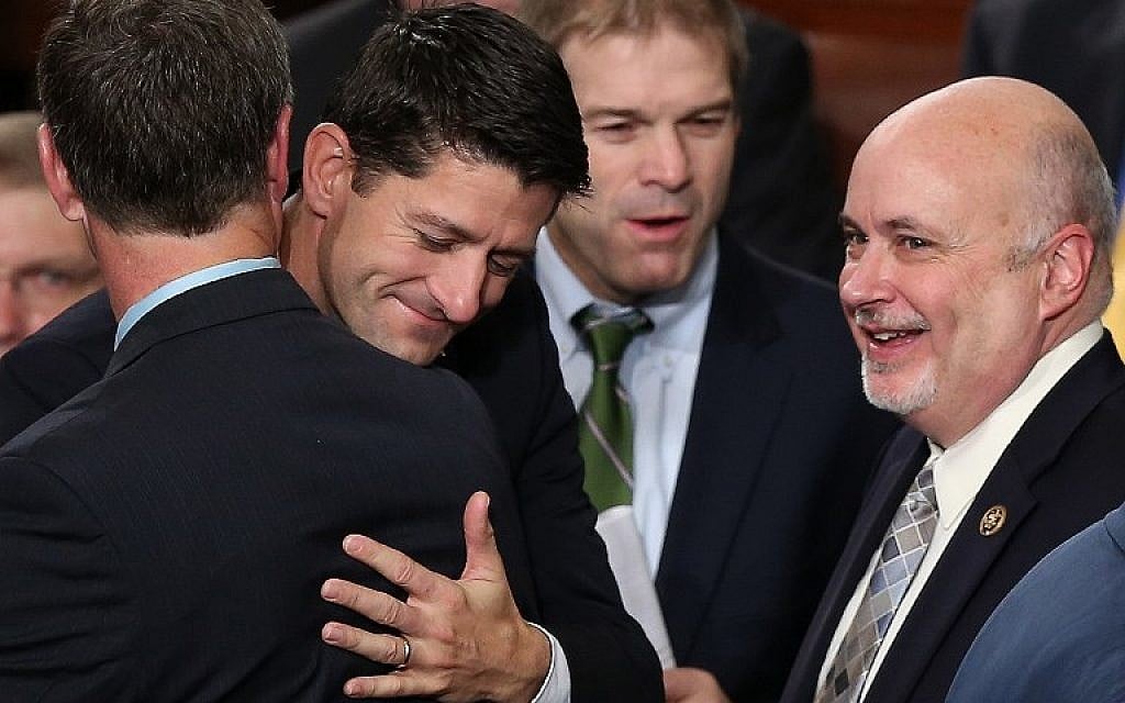 Paul Ryan is congratulated by fellow members of the US House of Representatives on the floor of the House chamber October 29, 2015 in Washington, DC. (Win McNamee/Getty Images/AFP) Paul Ryan is congratulated by fellow members of the US House of Representatives on the floor of the House chamber October 29, 2015 in Washington, DC. (Win McNamee/Getty Images/AFP)
