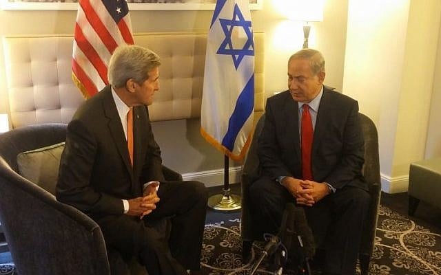 US Secretary of State John Kerry and PM Netanyahu in New York, October 2, 2015 (Ronen Pollak) US Secretary of State John Kerry and PM Netanyahu in New York, October 2, 2015 (Ronen Pollak)