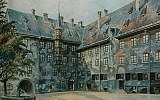 Illustrative: A painting, "The Courtyard of the Old Residency in Munich," painted by a young Adolf Hitler, before he turned to politics. (Public Domain).