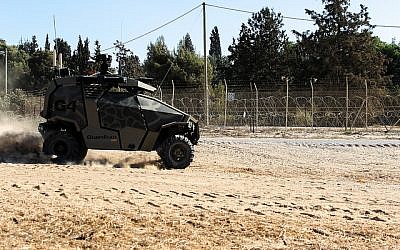 The Guardium, an Israeli-made unmanned ground vehicle, is one of Israel's most advanced weapons on its border with Gaza. (Zev Marmorstein/IDF Spokesperson's Unit) 