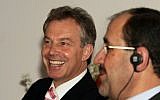 A Monday, May 22, 2006 file photo showing then-British prime minister Tony Blair, left, smiling as he speaks to the media with new Iraqi Prime Minister Nouri al-Maliki at the Iraqi Prime Minister's Office in Baghdad, Iraq. (AP Photo/Khalid Mohammed, Pool, File)