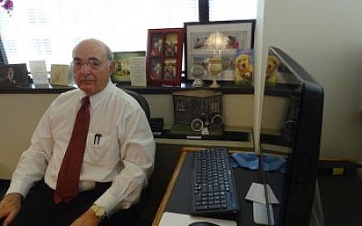 Defense attorney Barry Helfand in his office in suburban Washington, D.C. (Suzanne Pollak/via JTA)