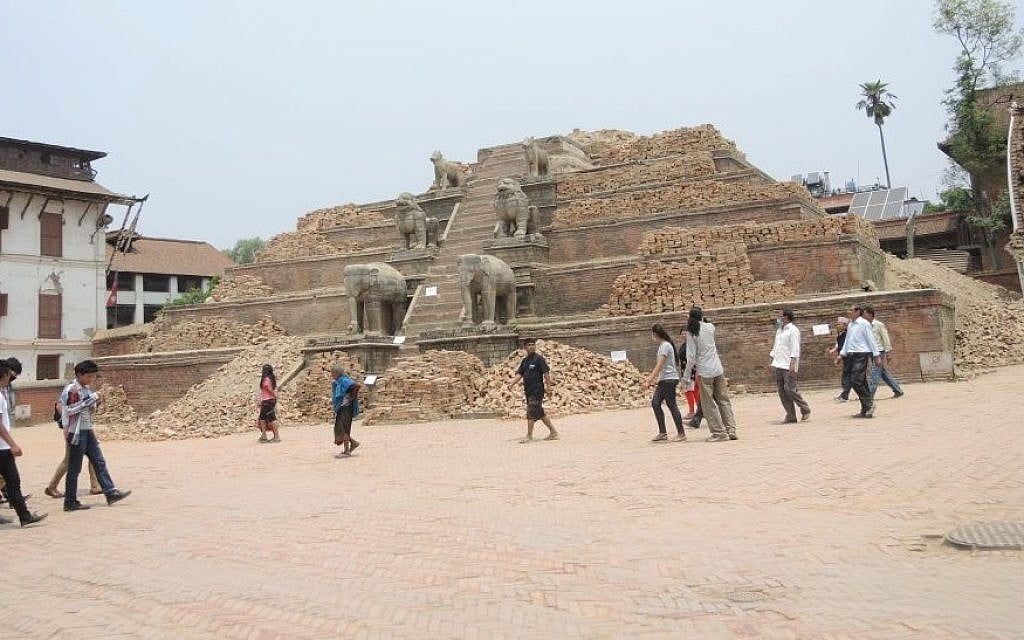 Bhaktapur, a popular tourism destination filled with beautiful ornate temples just outside Kathmandu, was largely destroyed in the earthquake as seen in this photo from May 7, 2015 . Most of the city survived unscathed, though it is still dealing with the economic fallout of the earthquake's effect on tourism. (Melanie Lidman/Times of Israel) Bhaktapur, a popular tourism destination filled with beautiful ornate temples just outside Kathmandu, was largely destroyed in the earthquake as seen in this photo from May 7, 2015 . Most of the city survived unscathed, though it is still dealing with the economic fallout of the earthquake's effect on tourism. (Melanie Lidman/Times of Israel)