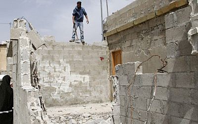 Illustrative photo of a demolished illegal building in Beit Hanina,  East Jerusalem. (Sliman Khader/FLASH90)