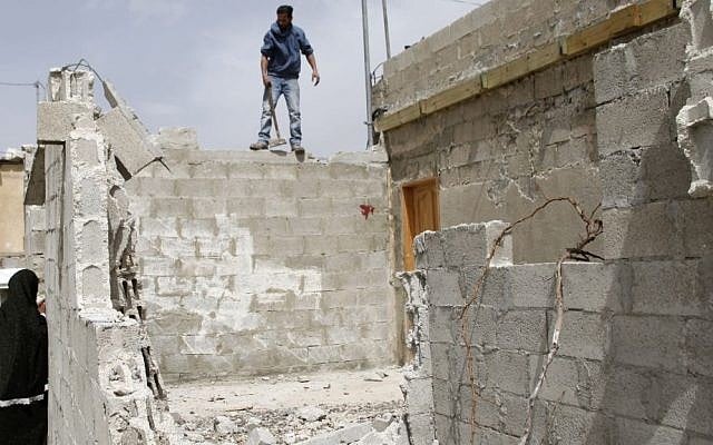 Illustrative photo of a demolished illegal building in Beit Hanina, East Jerusalem. (Sliman Khader/FLASH90) Illustrative photo of a demolished illegal building in Beit Hanina, East Jerusalem. (Sliman Khader/FLASH90)