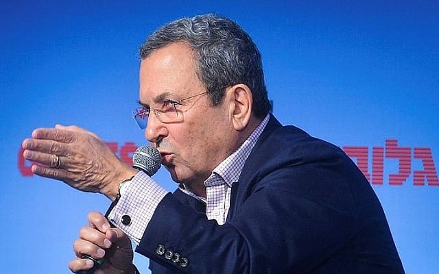 Ehud Barak speaks at the opening of the 'Globes Business Conference', in Tel Aviv on December 08, 2014. (Flash90) Ehud Barak speaks at the opening of the 'Globes Business Conference', in Tel Aviv on December 08, 2014. (Flash90)