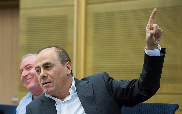 Interior Minister Silvan Shalom speaks during a session of the Immigration and Absorption Committee at the Knesset in July 2015. (Yonatan Sindel/Flash90) Interior Minister Silvan Shalom speaks during a session of the Immigration and Absorption Committee at the Knesset in July 2015. (Yonatan Sindel/Flash90)