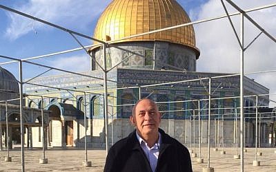 MK Basel Ghattas on the Temple Mount on October 28, 2015. (Courtesy: Joint List)