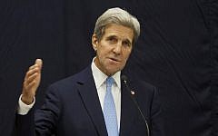 In this Oct. 6, 2015, file photo, US Secretary of State John Kerry gives a news conference at the National Palace in Port-au-Prince, Haiti. (AP/Dieu Nalio Chery)