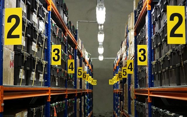 In this photo taken Sunday, Oct.18, 2015, rows of boxes containing seed samples sit inside the Global Seed Vault in Svalbard, Norway. (AP/David Keyton)