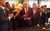 Donald Trump gets blessing (YouTube screenshot)