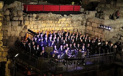 The Singing Men from Georgia, USA at the Tower of David Museum (Courtesy Ricky Rachman)
