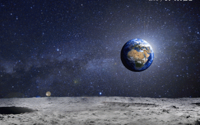 A Google illustration of the SpaceIL craft landing on the moon. 