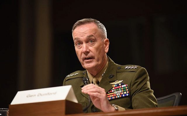 Gen. Joseph Dunford testifies on Capitol Hill in Washington, Tuesday, October 27, 2015. (AP/Kevin Wolf) Gen. Joseph Dunford testifies on Capitol Hill in Washington, Tuesday, October 27, 2015. (AP/Kevin Wolf)