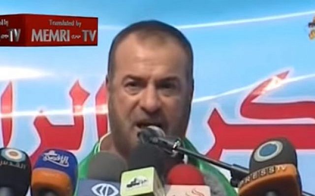 Former Hamas interior minister Fathi Hammad (YouTube screen capture)
