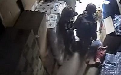Israeli soldiers are seen beating a Palestinian man in a video released by B'Tselem (YouTube screen capture) Israeli soldiers are seen beating a Palestinian man in a video released by B'Tselem (YouTube screen capture)