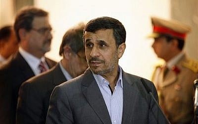 Former Iranian president Mahmoud Ahmadinejad in July 2013 (AP Photo/Hadi Mizban)