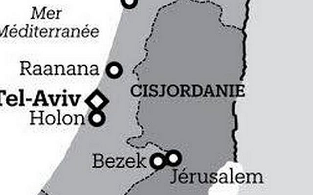 The town of "Bezek" as reported erroneously by French newspaper Liberation (Facebook photo)
