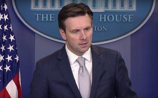 White House Press Secretary Josh Earnest. (screen capture: White House video)