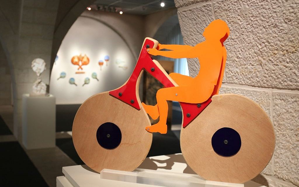 Nilly Witztum contribution to the matkot exhibit, at Brigham Young University’s Jerusalem Center (Shmuel Bar-Am)