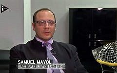 French-Jewish academic Samuel Mayol, February 2015. (screenshot/YouTube/itele)
