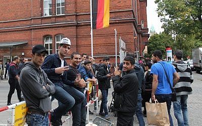 Germany is struggling to process and accommodate the 10,000 refugees streaming into the country every day. (Uriel Heilman/JTA)