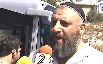 Golan Cohen Gabbai, witnessed the terror attack on October 13, 2015 in Jerusalem's Armon Hanatziv neighborhood in which two terrorists boarded a bus and began a combined shooting and stabbing attack, killing two Israelis and injuring several. (Screenshot/Channel 2)