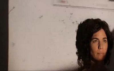 MK Tamar Zandberg (Meretz) in a clip shot to raise awareness of incitement on social media. (Screen capture Channel 2)