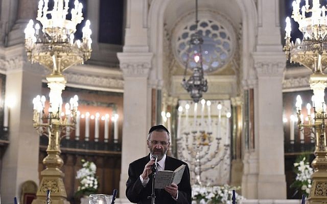 Gilles Bernheim, former chief rabbi of France, speaks at the Grande Synagogue de la Victoire in Paris. The synagogue, and the Consistoire next door, are heavily barricaded against anti-Semitic violence. (AFP/Loic Venance) Gilles Bernheim, former chief rabbi of France, speaks at the Grande Synagogue de la Victoire in Paris. The synagogue, and the Consistoire next door, are heavily barricaded against anti-Semitic violence. (AFP/Loic Venance)