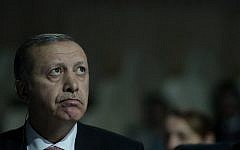 Turkish President Recep Tayyip Erdogan at the COP 21 United Nations conference on climate change, at Le Bourget, on the outskirts of Paris, France, on November 30, 2015. (AFP/Jacques Demarthon)