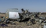 Debris of the A321 Russian airliner lies on the ground a day after the plane crashed in Wadi al-Zolomat, a mountainous area in Egypt's Sinai Peninsula, on November 1, 2015. (AFP/Khaled Desouki)