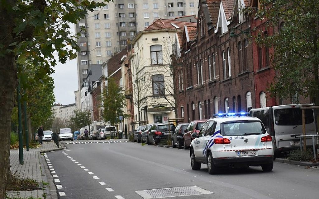 Illustrative photo of a police car in Brussels' Molenbeek district, on November 15, 2015. (AFP/Emmanuel Dunand)