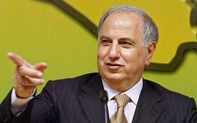 A file picture taken on March 24, 2004, shows Ahmed Chalabi, a key lobbyist for the American invasion of Iraq, speaking at a press conference in the Iraqi capital Baghdad. (Nicolas Asfouri/AFP)