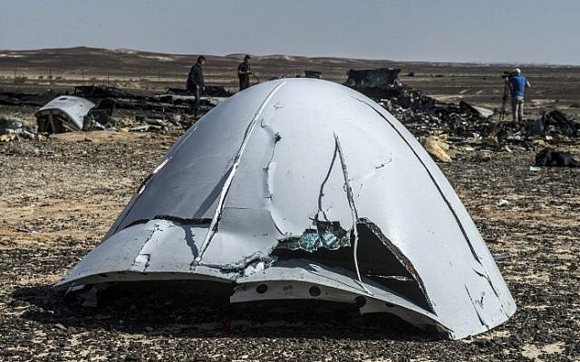 Debris from the A321 Russian airliner lies on the ground a day after the plane crashed in Wadi al-Zolomat, a mountainous area in Egypt's Sinai Peninsula, on November 1, 2015. (Khaled Desouki/AFP) Debris from the A321 Russian airliner lies on the ground a day after the plane crashed in Wadi al-Zolomat, a mountainous area in Egypt's Sinai Peninsula, on November 1, 2015. (Khaled Desouki/AFP)