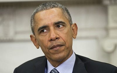 US President Barack Obama speaks during a meeting with Israeli Prime Minister Benjamin Netanyahu in the Oval Office of the White House in Washington, DC, November 9, 2015. (AFP/ SAUL LOEB) US President Barack Obama speaks during a meeting with Israeli Prime Minister Benjamin Netanyahu in the Oval Office of the White House in Washington, DC, November 9, 2015. (AFP/ SAUL LOEB)