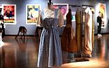 A Judy Garland-worn 'Dorothy' dress from The Wizard of Oz is displayed during a press preview on November 19, 2015 in New York (AFP PHOTO / TIMOTHY A. CLARY)