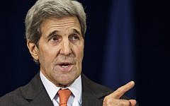 US Secretary of State John Kerry delivers remarks at the Overseas Security Advisory Councils (OSAC) 30th Annual Briefing, at the State Department in Washington, DC, on November 18, 2015. (AFP/Paul J. Richards)